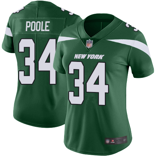 New York Jets Limited Green Women Brian Poole Home Jersey NFL Football #34 Vapor Untouchable
